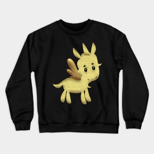 Gold Cute Unicorn Wings Crewneck Sweatshirt